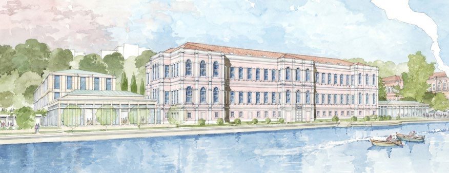 Watercolour elevation from the Bosphorus