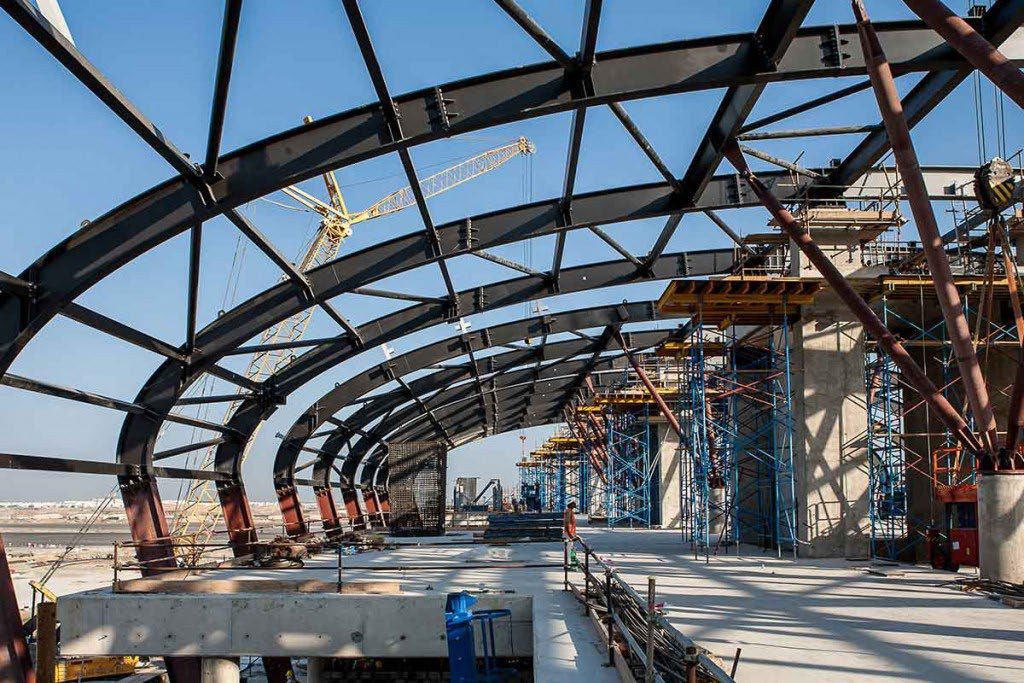 Roof structure under construction