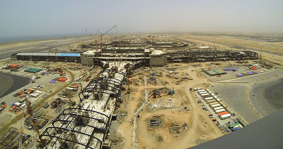 Aerial view of the site