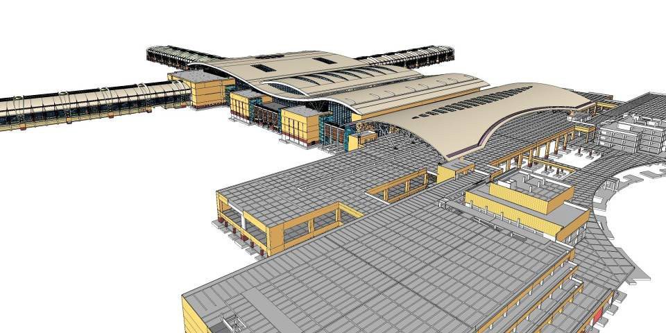 BIM model of the terminal