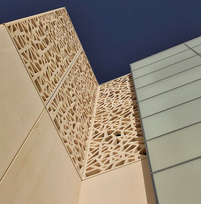 Perforated façade panels